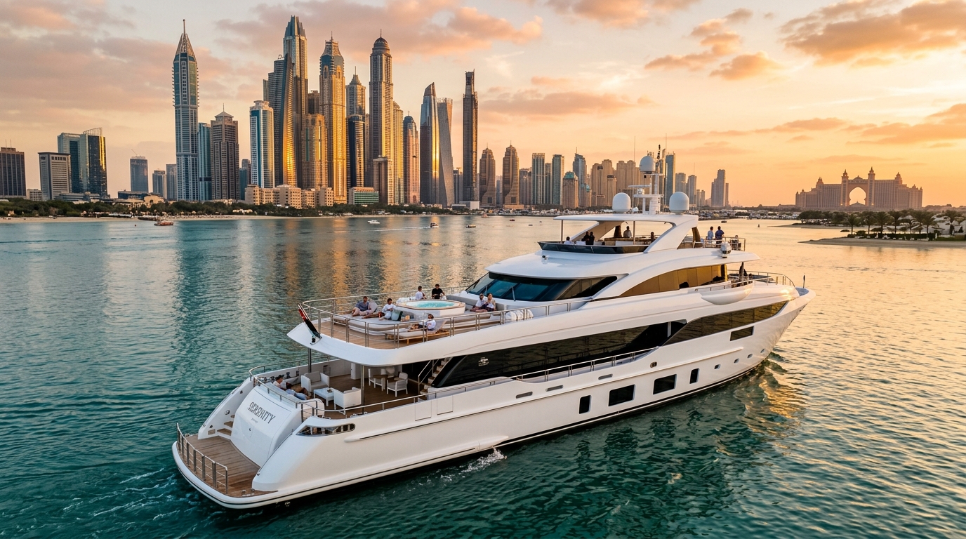 101 ft Flagship Mega Cruise Yacht in Dubai Marina